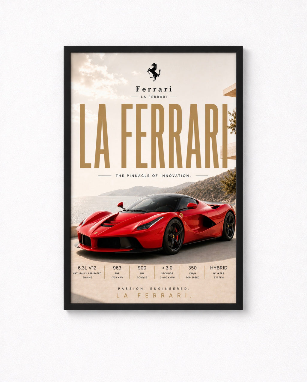 Ferrari LaFerrari Framed A4 Poster