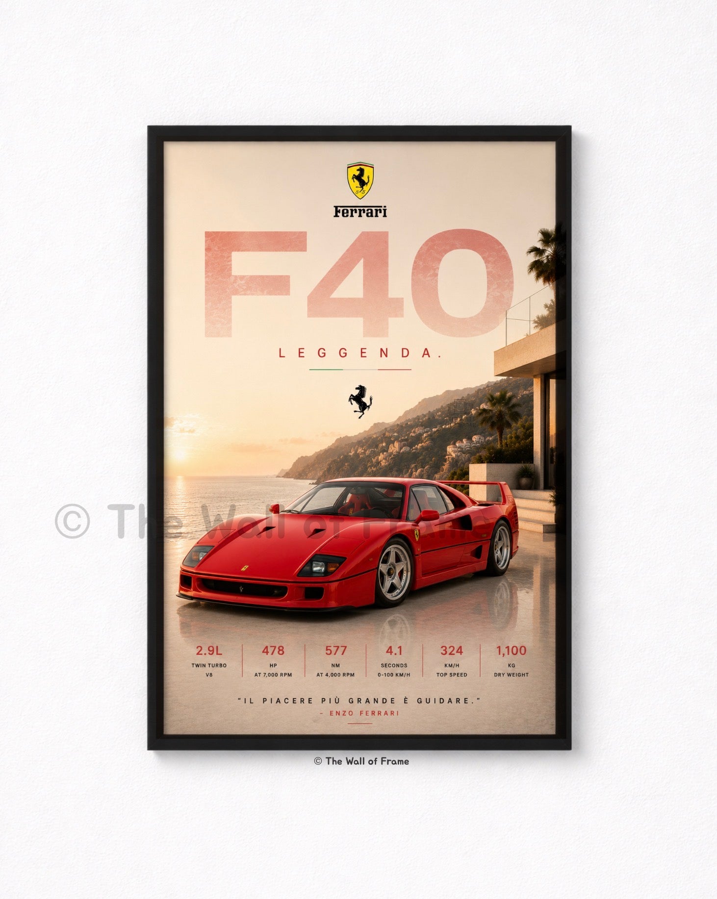 Ferrari F80 Framed A4 Poster