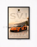 Lamborghini Aventador SVJ Framed A4 Poster