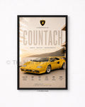 Lamborghini Countach Framed A4 Poster