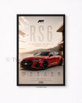 Audi RS6 ABT Framed A4 Poster