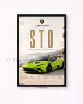 Lamborghini Huracán STO Poster | Supercar Wall Art Framed