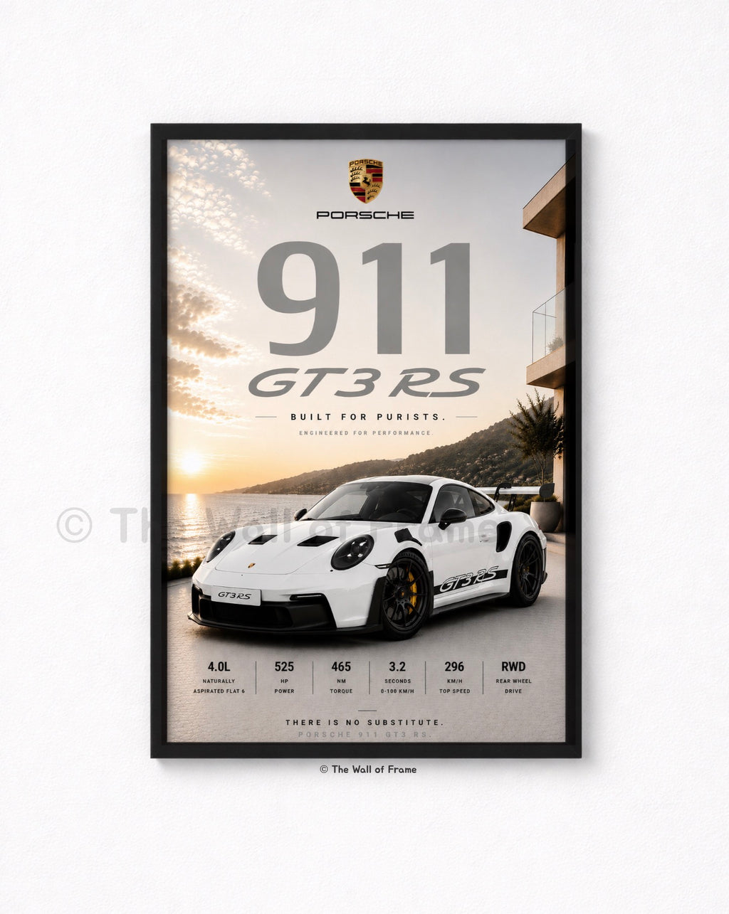 Porsche 911 GT3 RS Poster Framed