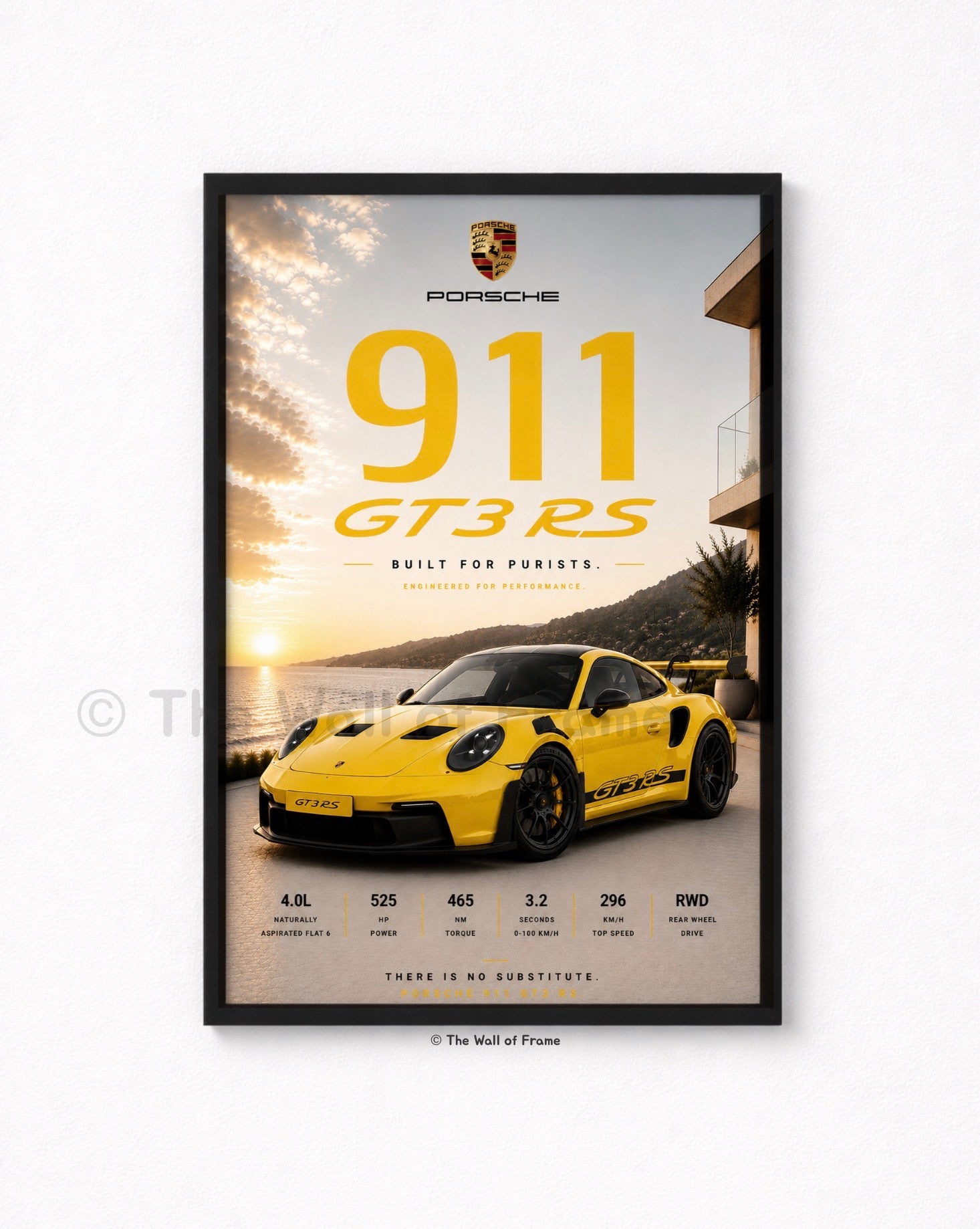 Porsche 911 GT3 RS Poster Framed