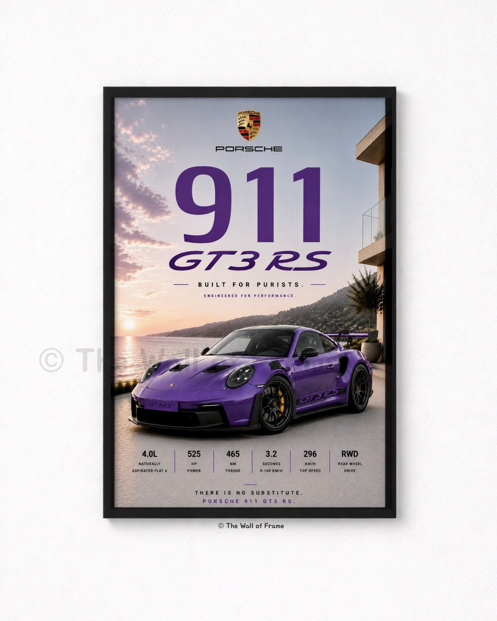 Porsche 911 GT3 RS Poster Framed