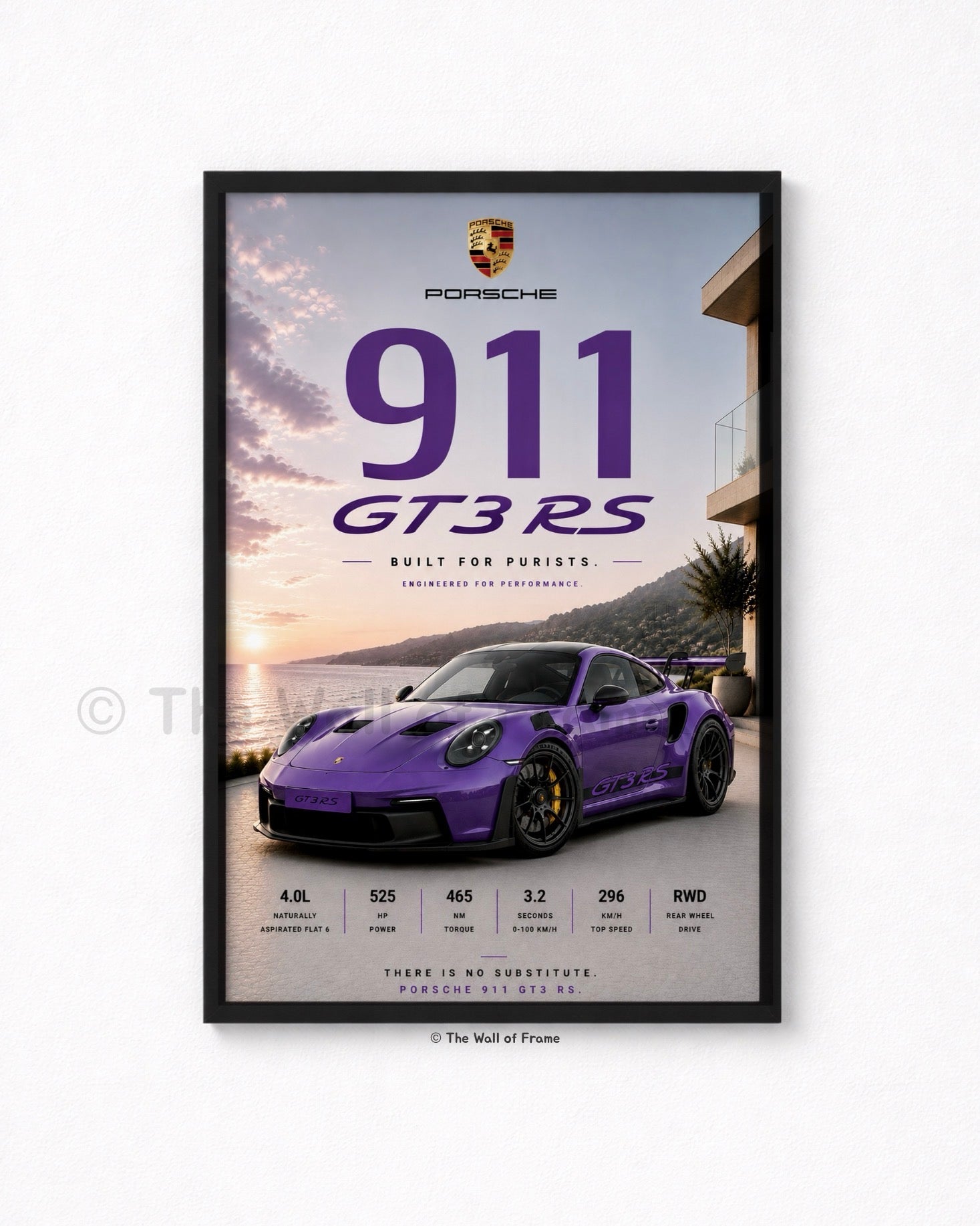 Porsche 911 GT3 RS Poster Framed