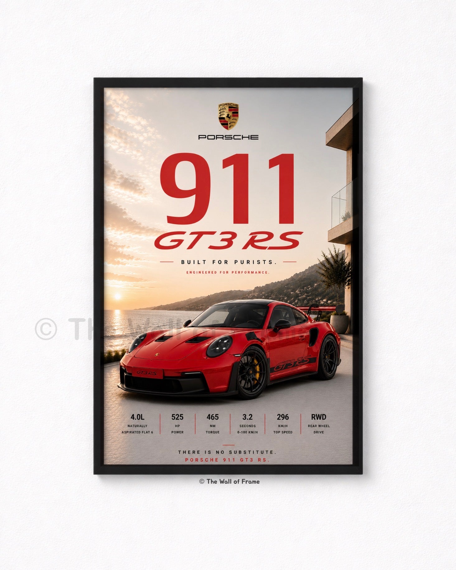 Porsche 911 GT3 RS Poster Framed