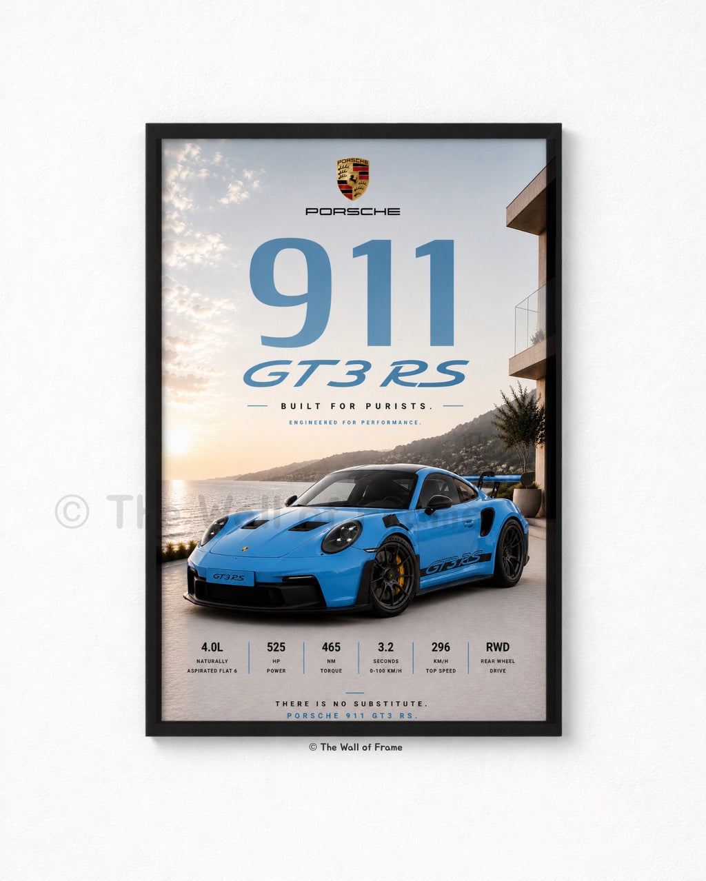 Porsche 911 GT3 RS Poster Framed