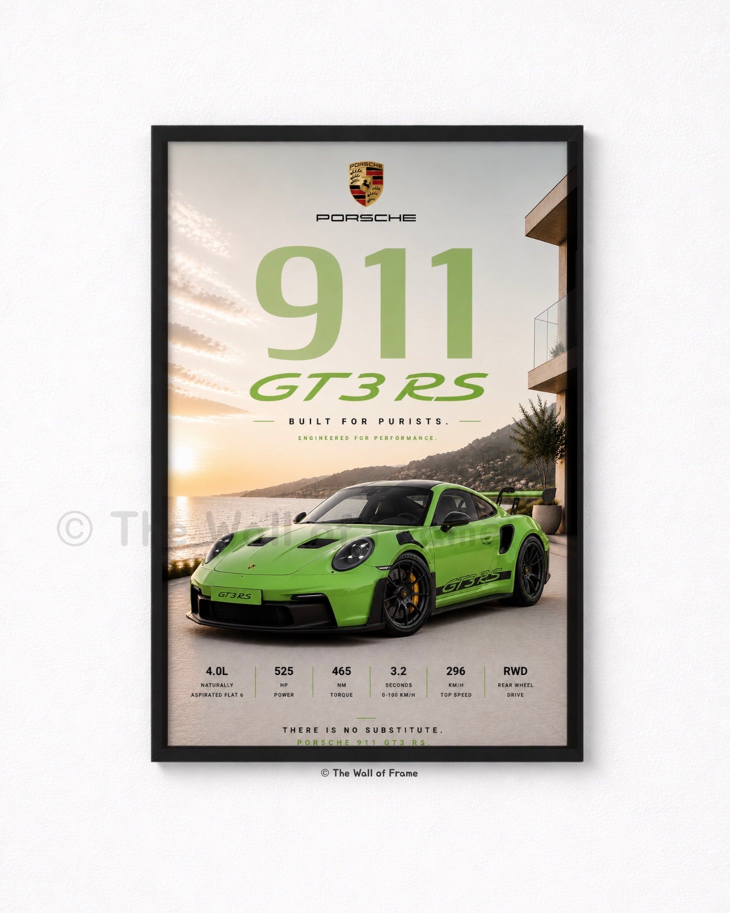 Porsche 911 GT3 RS Poster Framed