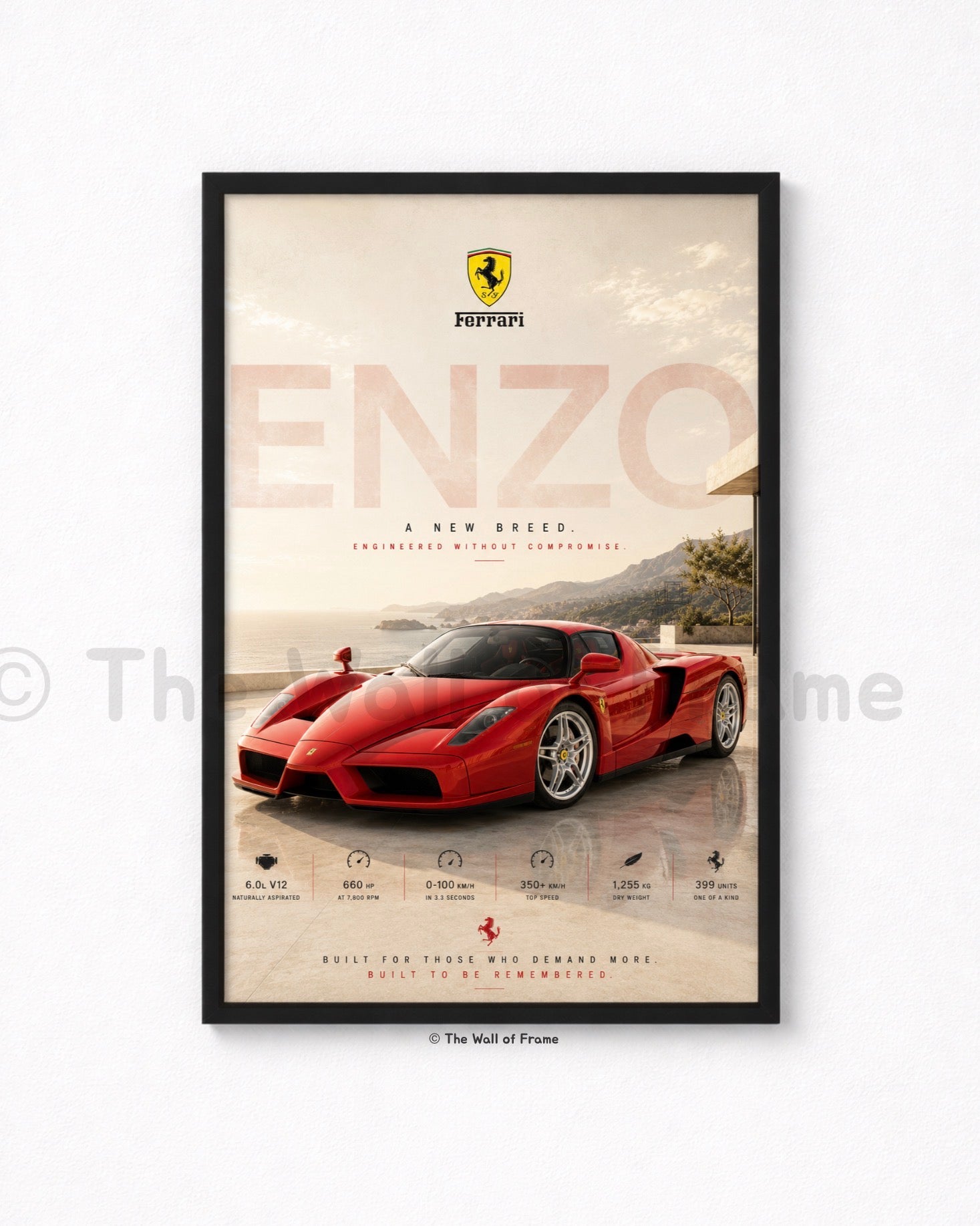 Ferrari Enzo Framed A4 Poster