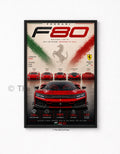 Ferrari F80 Bloodline Poster – A4 Framed